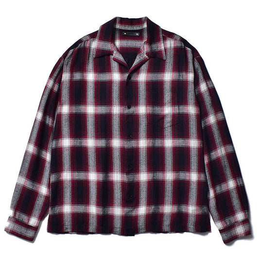  RS.Nep Check Open Collar L/S SH  
