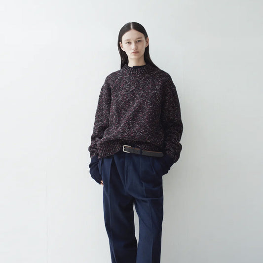 HYPER BIG 3GG HEAVY MIX COLOR CREW SWEATER