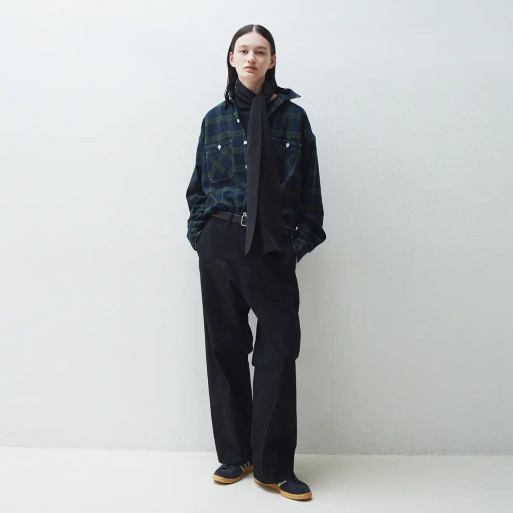 VINTAGE CHINO WASHER MIL BAGGY TROUSER