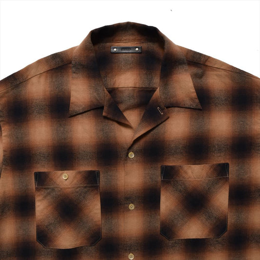 C.Flannel Ombre Open Collar SH