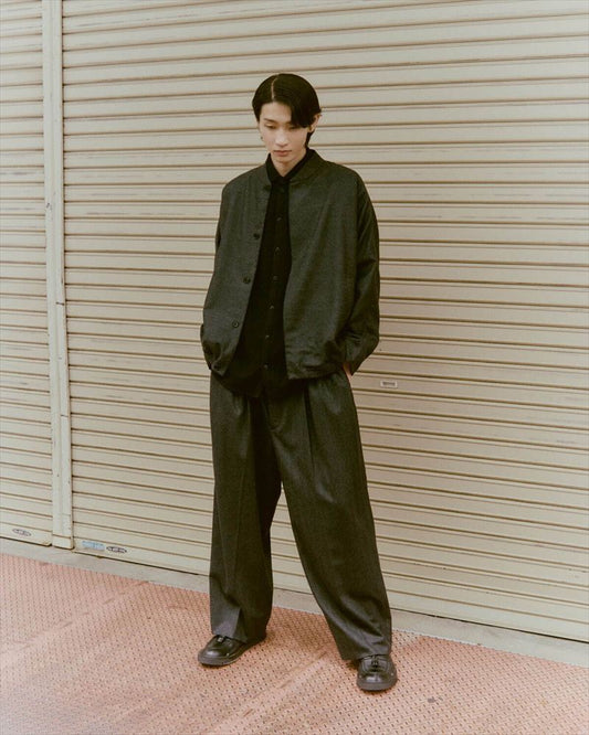 Draping 5-Tuck Wide Trousers