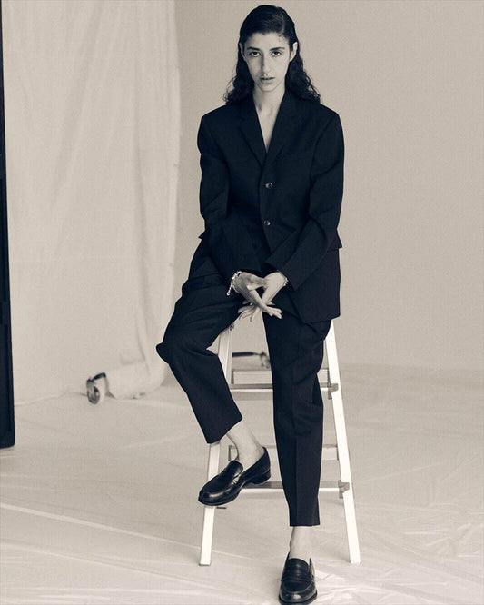 Pierve / Slim Tapered Pants (Wool Gabardine)