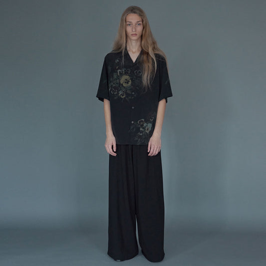 DECHINE OPEN COLLAR S/S SHIRT INKJET (PANSY)
