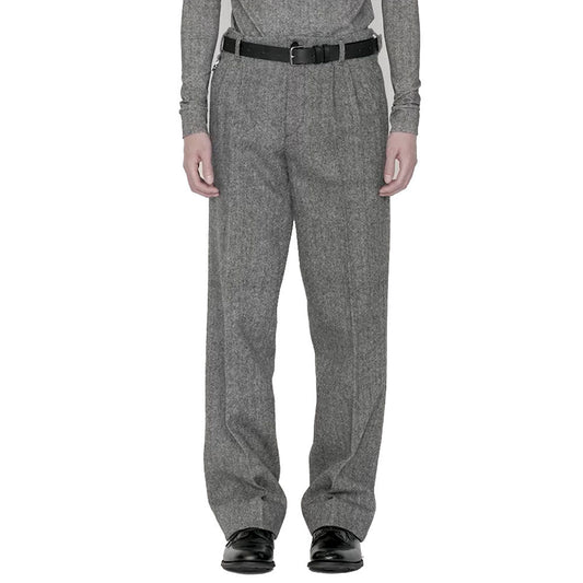 QUINN / Wide Tailored Pants (Herringbone Tweed)