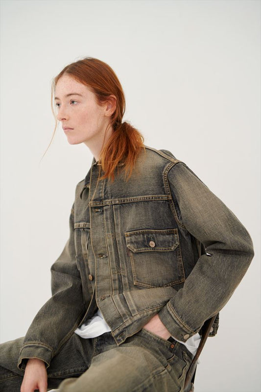 HYPER BIG CLASSIC VINTAGE 2ND SHUTTLE DENIM SIDE PANEL JACKET