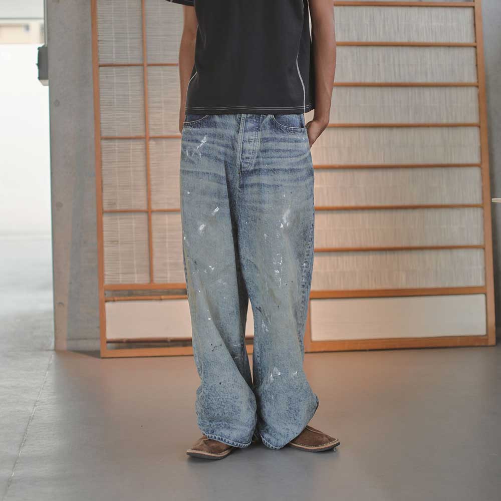 FRESH MAN DENIM WIDE PANTS PAINT