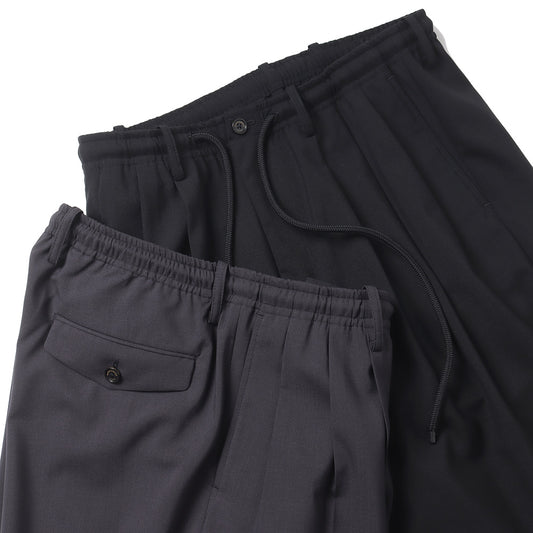 TRIPLE PLEATED EASY TROUSERS ORGANIC WOOL 2/80 TROPICAL