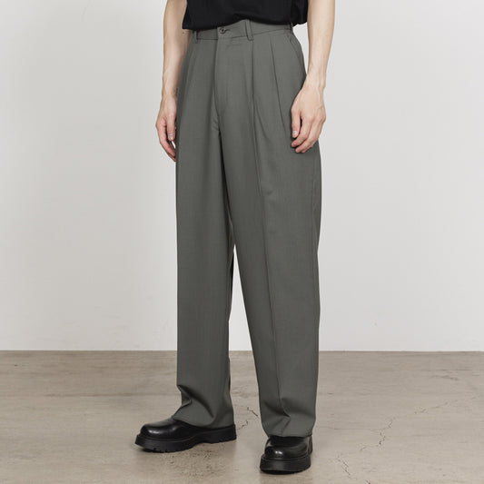 CLASSIC FIT DOUBLE PLEATED TROUSERS ORGANIC WOOL 2/80 TROPICAL
