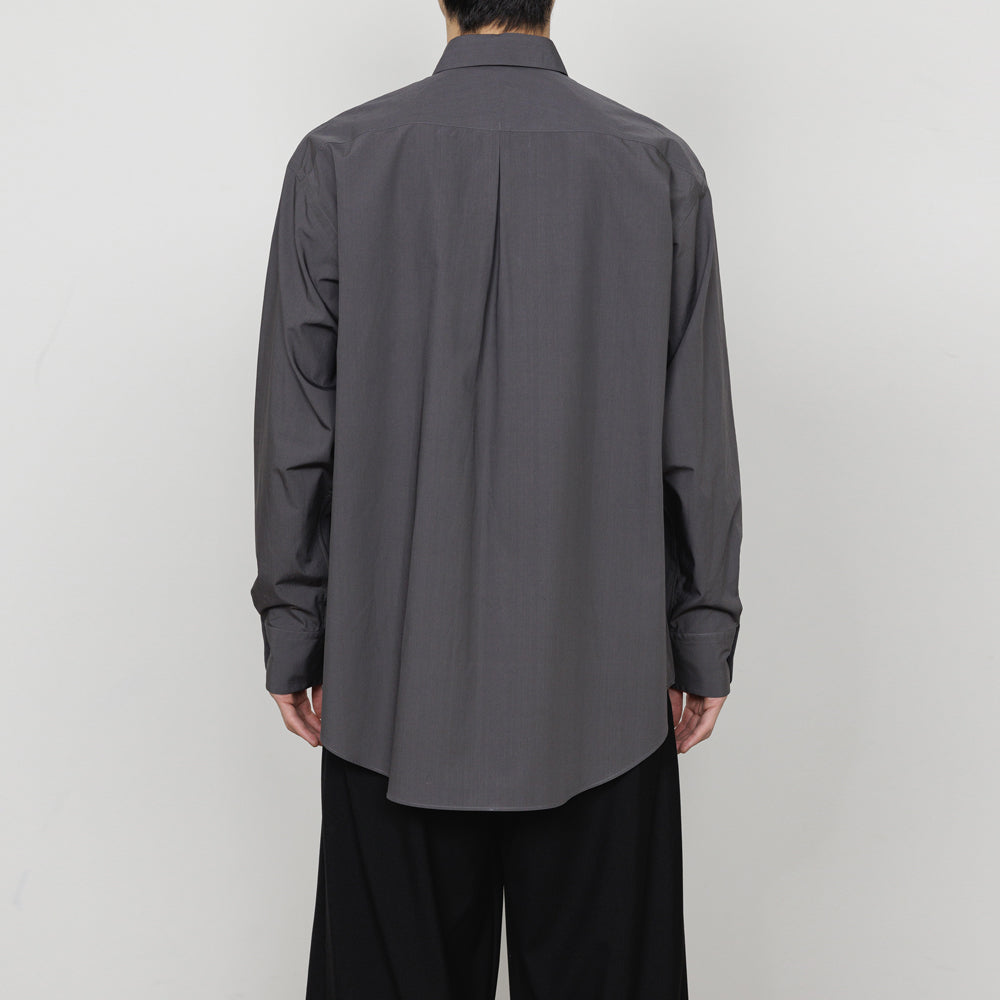 COMFORT FIT SHIRT ORGANIC GIZA TYPEWRITER CLOTH (CHARCOAL)