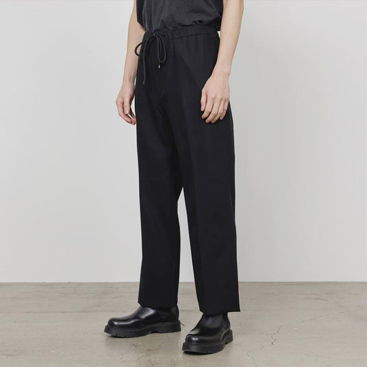 FLAT TAPERED EASY TROUSERS ORGANIC COTTON GABARDINE