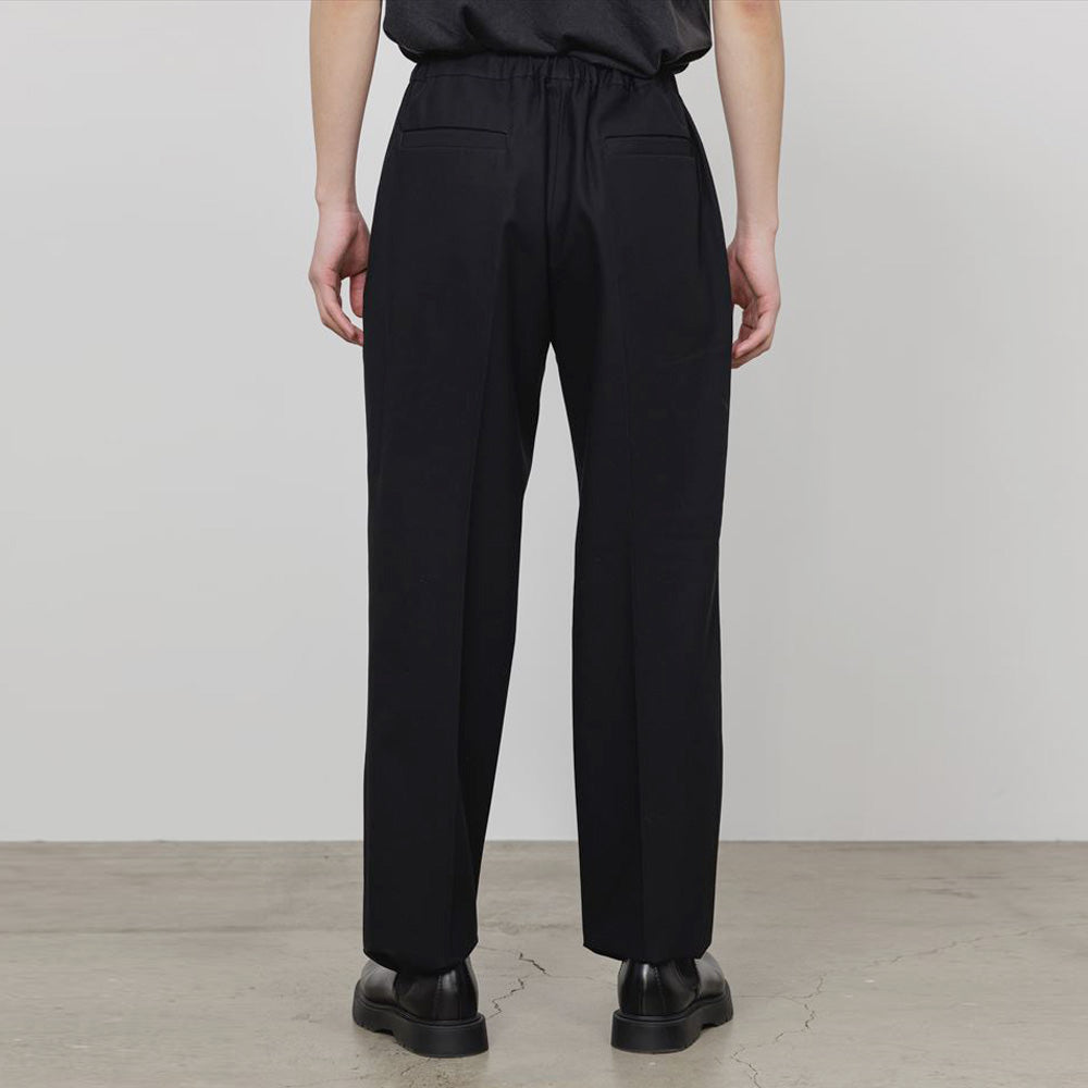 FLAT TAPERED EASY TROUSERS ORGANIC COTTON GABARDINE