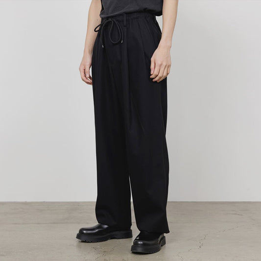 DOUBLE PLEATED EASY TROUSERS ORGANIC COTTON GABARDINE