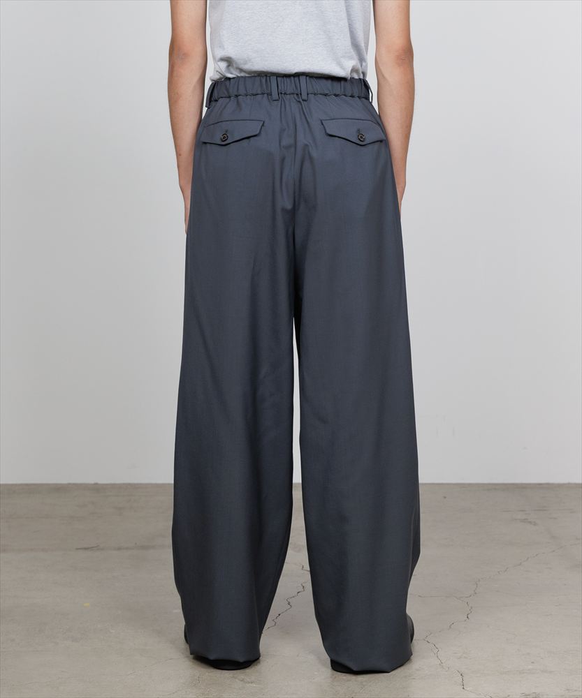 TRIPLE PLEATED WIDE TROUSERS ORGANIC WOOL 2/80 TROPICAL