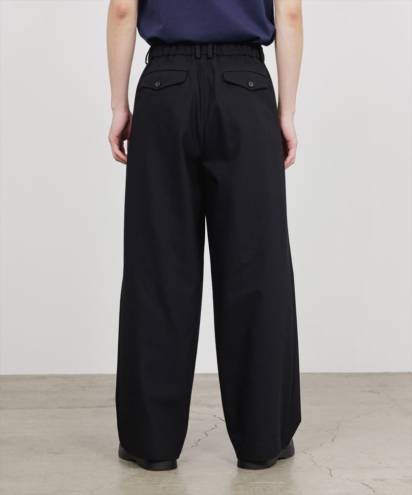 TRIPLE PLEATED WIDE TROUSERS ORGANIC COTTON SURVIVAL CLOTH