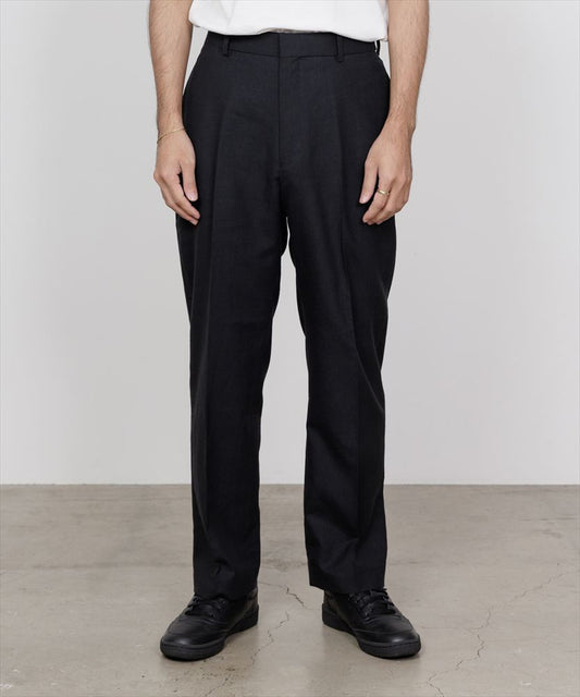 FLAT TAPERED TROUSERS ORGANIC WOOL HEMP TROPICAL