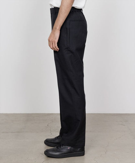 FLAT TAPERED TROUSERS ORGANIC WOOL HEMP TROPICAL