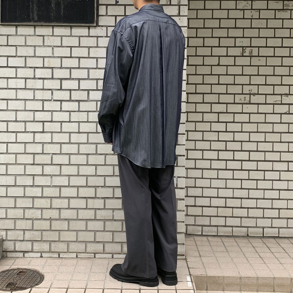 HYPER BIG SILK DENIM REGULAR COLLAR SHIRT