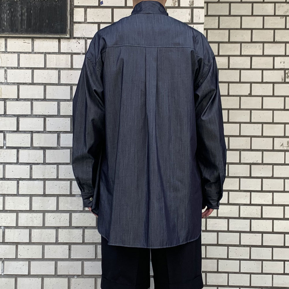 HYPER BIG SILK DENIM SAFARI SHIRTS JACKET