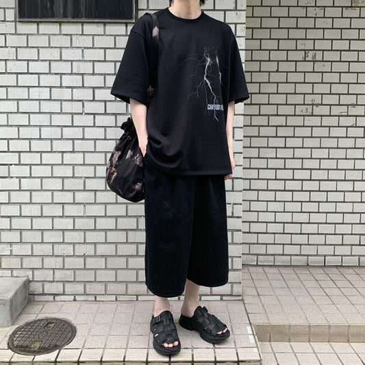 12oz FLAT DENIM 2TUCK SHORT PANT