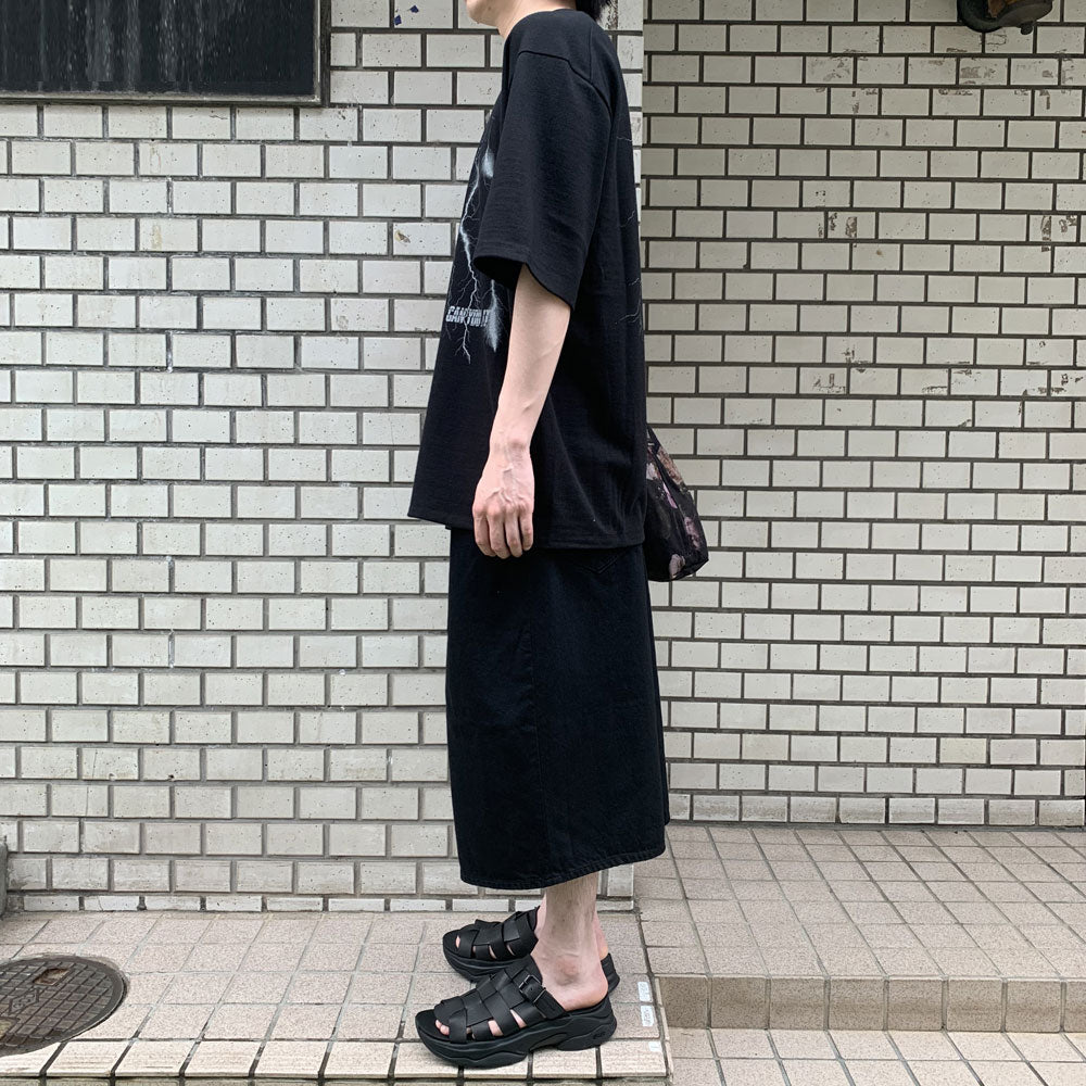 12oz FLAT DENIM 2TUCK SHORT PANT