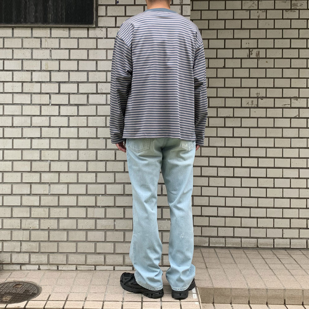 CREW NECK TEE L/S ORGANIC COTTON BORDER