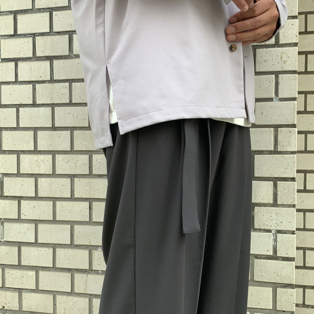 PE/RY STRETCH TROPICAL OVERSIZED OPEN COLLAR L/S SHIRT