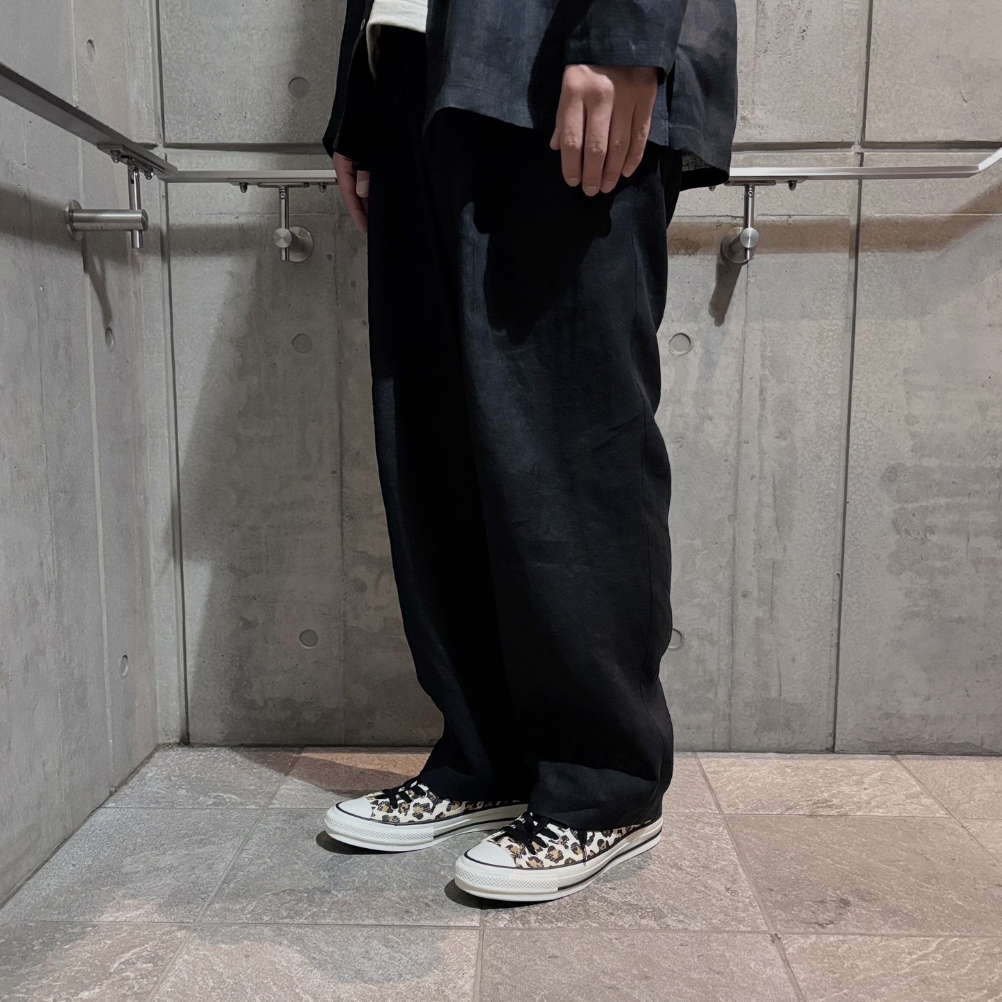DOUBLE PLEATED EASY TROUSERS HEMP