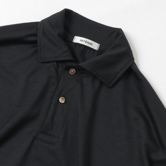HYPER BIG EXTRA FINE MERINO WOOL JERSEY LONG POLO SHIRT