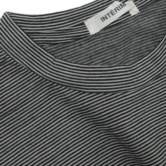 EXTRA FINE MERINO WOOL JERSEY NARROW BORDER L/S TEE