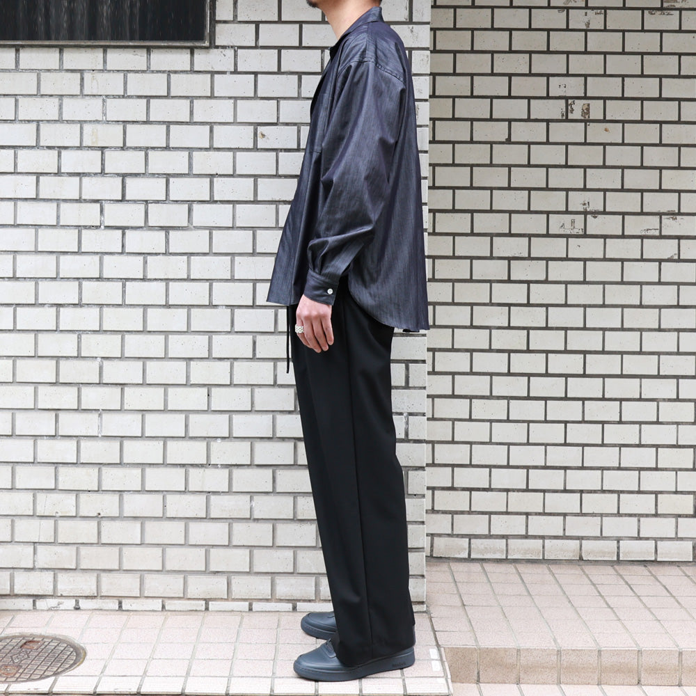 LIGHT SILK DENIM SKIPPER SHIRT