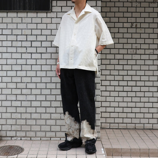 Draping Half Sleeve Shirt Type D (African Ground Seersucker)