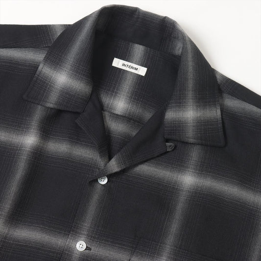 BIG OMBRAY WOOL CHECK 60s OPEN COLLAR SHIRT