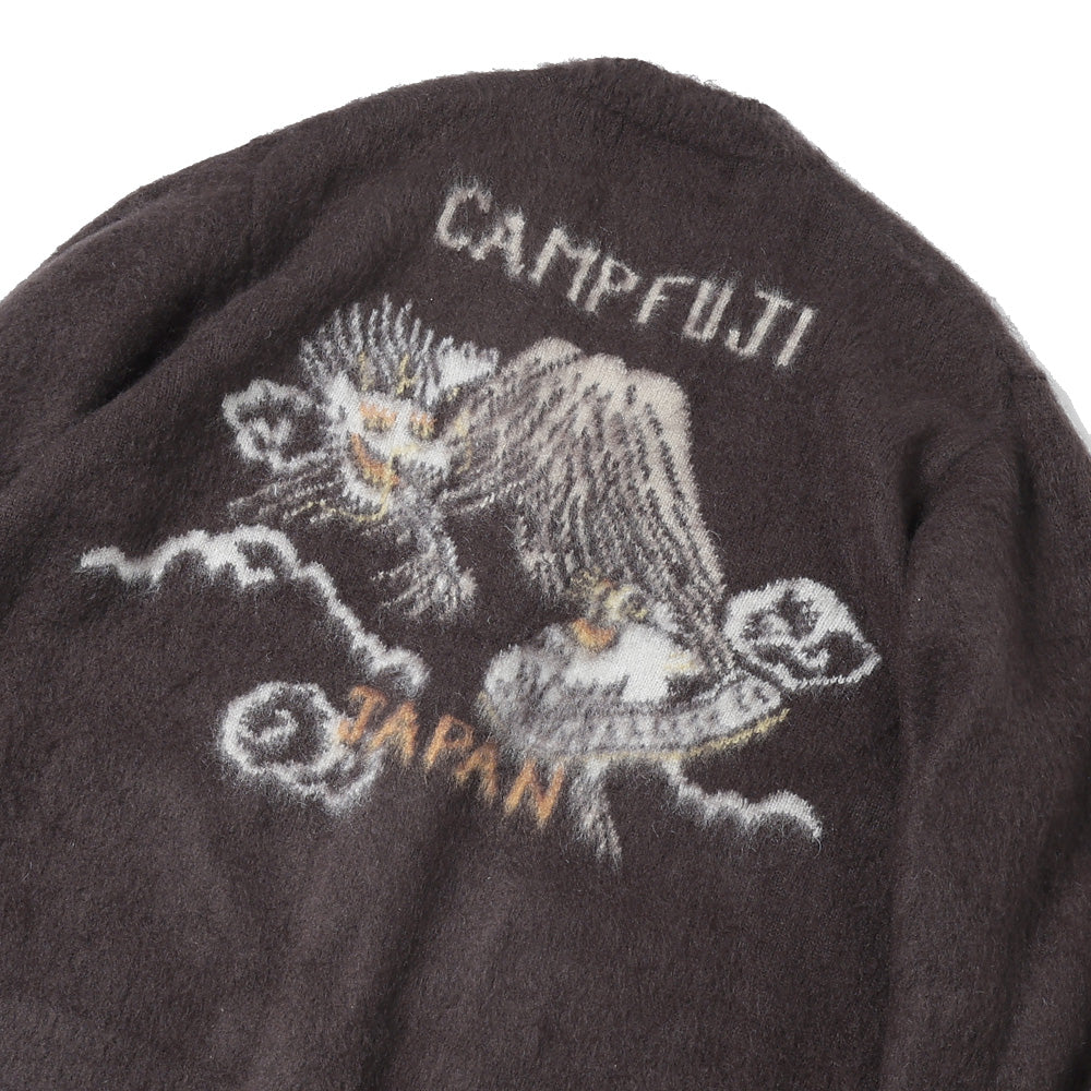 起毛ニットカーデ (スカ柄)