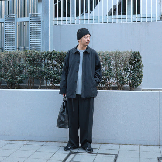 Draping Crotch Box Pleats 1Tuck Trousers