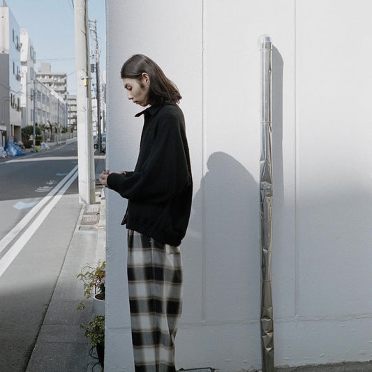 Draping Big Yoke Raglan Drizzler Jacket N Tweed
