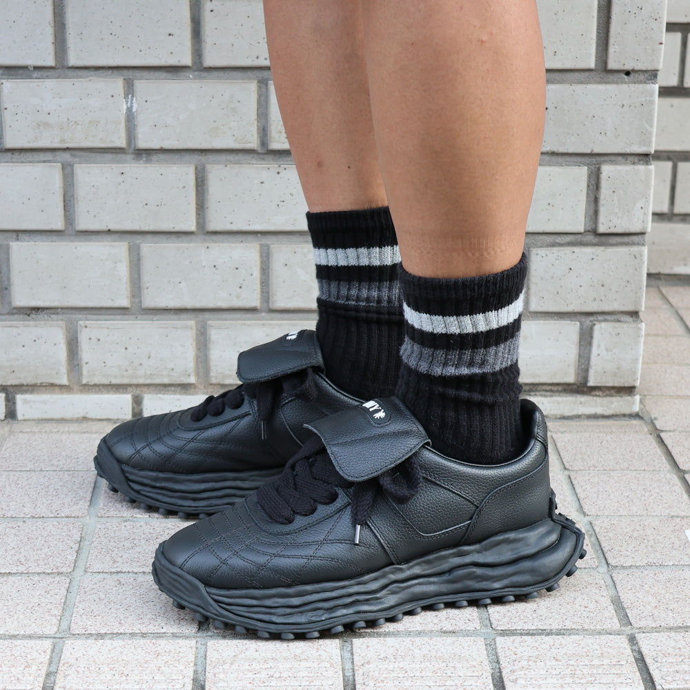 (SCOTT) OG Sole Leather Low-top Sneaker BLACKxBLACK