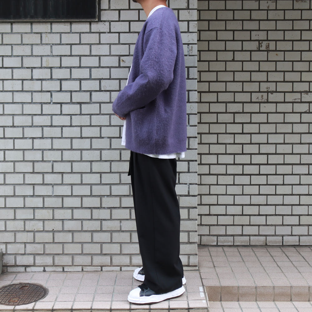 WO/NY MOHAIR x PE DOUBLE FACE KNIT CARDIGAN