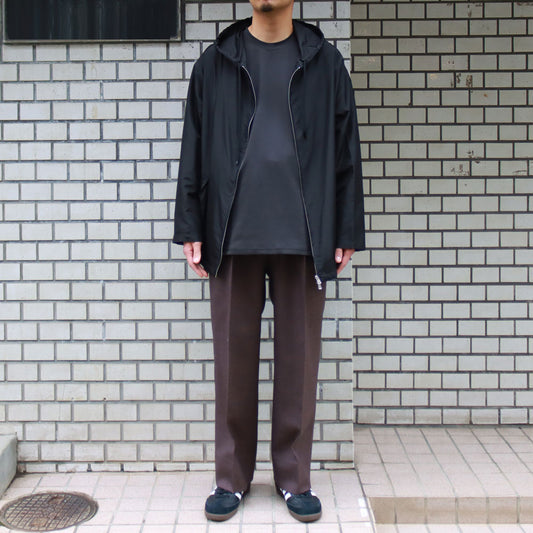 BASKET WEAVE 2-TUCK STRAIGHT SLACKS