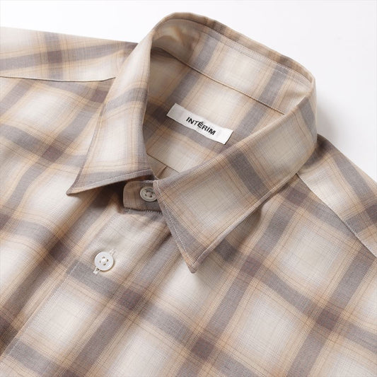 SUPIMA WOOL CHECK REGULAR COLLAR SHIRTS