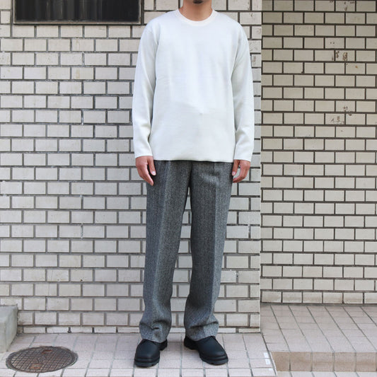 WO x PE DOUBLE FACE KNIT CREW NECK PULLOVER