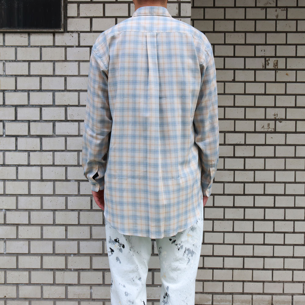 SUPIMA WOOL CHECK REGULAR COLLAR SHIRTS