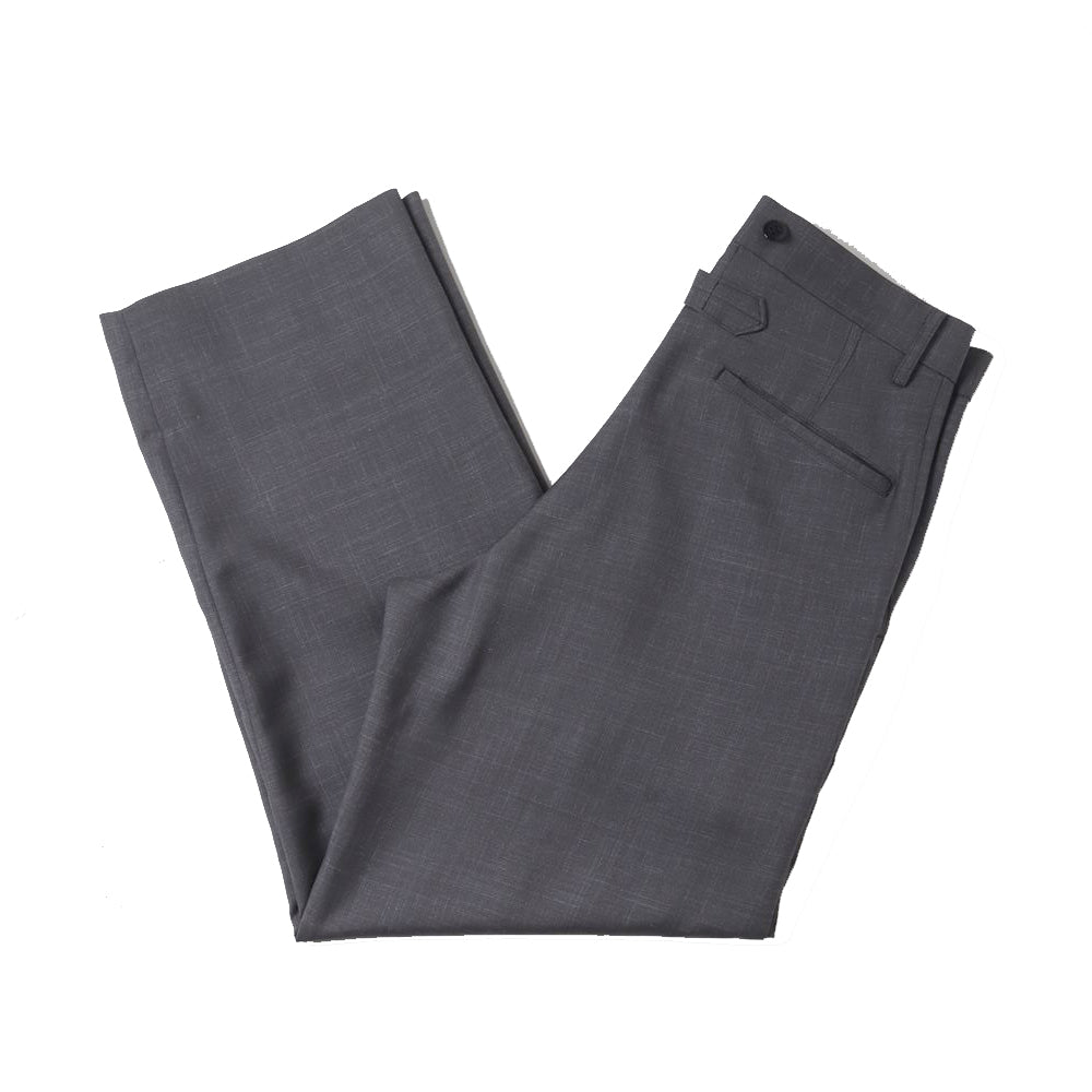 VIRGIN WOOL SILK MOHAIR SUITING MIL BAGGY TROUSER