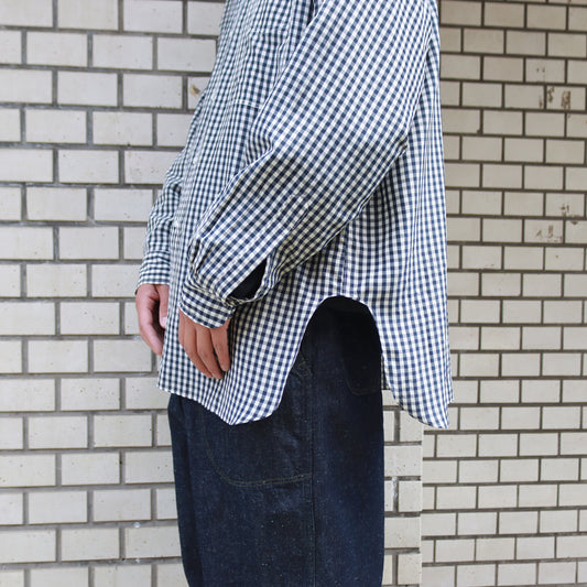 LIMITED GINGHAM SILK POPLIN MANHATTAN BUTTON DOWN SHIRT