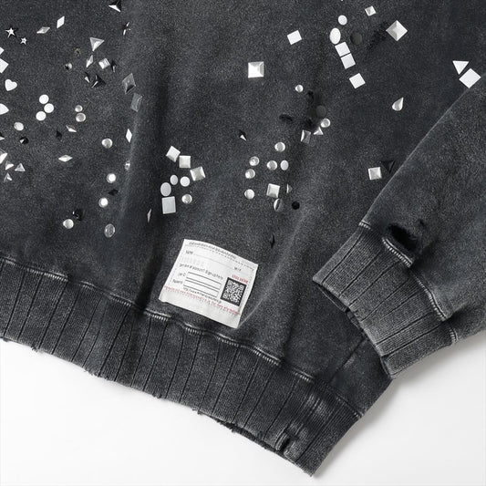 EMBELLISHED BLEACHED PULLOVER