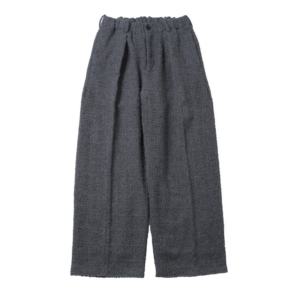 nonnotte(ノノット) - Draping Elastic In Tuck Wide Trousers N Tweed