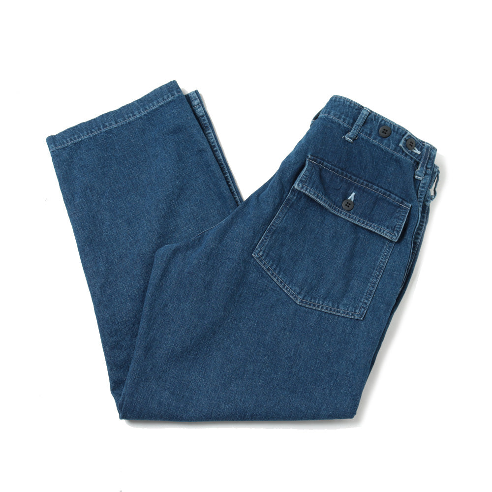 USED SLUB YARN DENIM BAKER PANTS