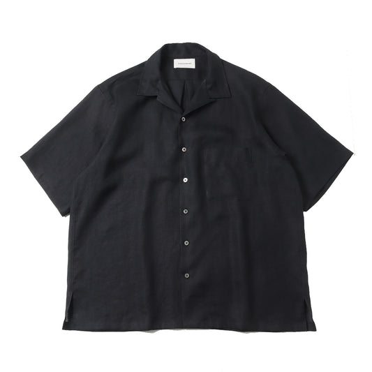 OPEN COLLAR S/S SHIRT HEMP