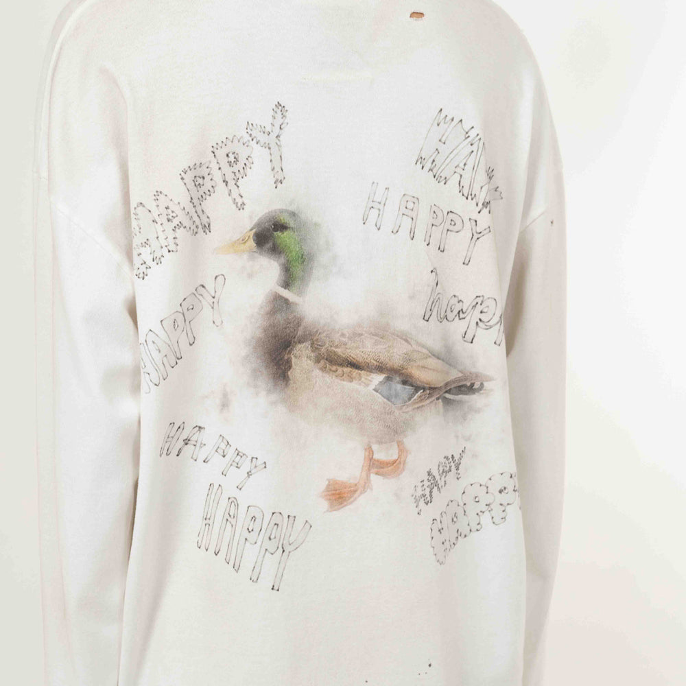 DISTRESSED LONG SLEEVES TEE