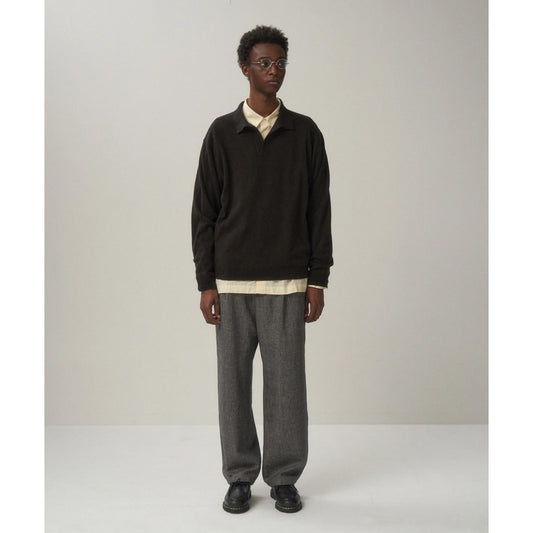 SUPER LIGHT WOOL SLIPPER POLO SWEATER