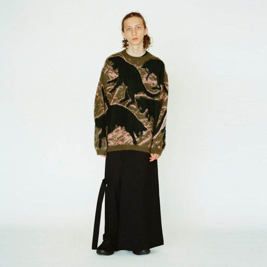 CREW NECK PULLOVER MOHAIR SHAGGY KNIT (CAT)